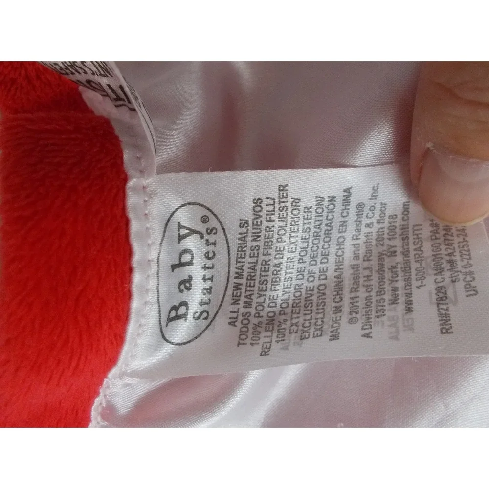 Baby Starters Red Reindeer‎ Rattle Lovey Plush Security Blanket 11